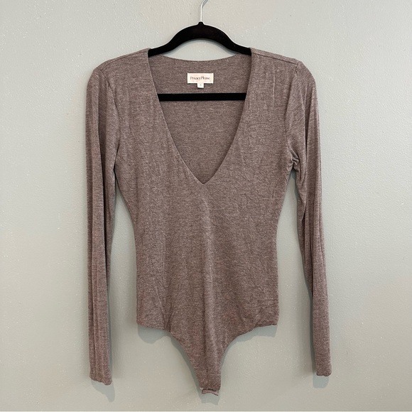 🚨CLOSET CLEANOUT - Privacy Please Grey Bodysuit - Picture 1 of 1